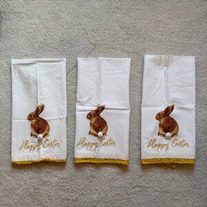 Set of 3 Threshold Easter Bunny Kitchen Towels